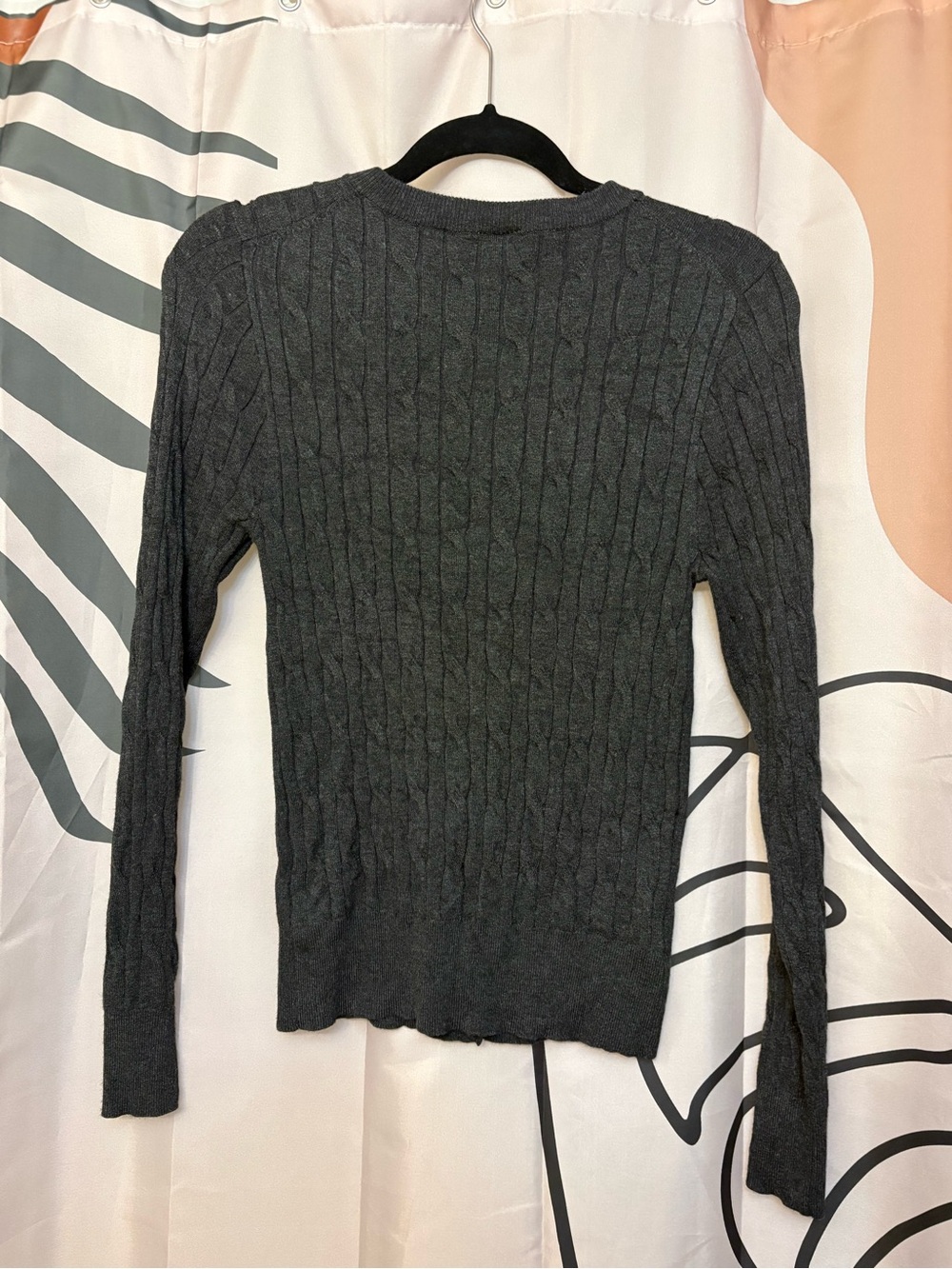 Ribbed Button-Front Cardigan - Picture 2 of 3